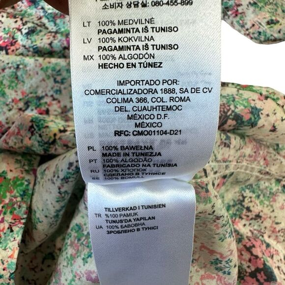 Sandro Mens Ballard Multicolor Floral Crisp Poplin Button Front Dress Shirt, M - Picture 8 of 9